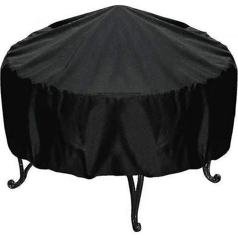HOXILEELEO - Coperchio barbecue rotondo, custodia impermeabile e resistente alle barbecue e caffè, protezione per barbecue all'aperto (giardino), resistente ai raggi UV e all'acqua. (1/5)