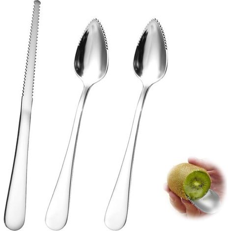 Grapefruitlöffel- und Grapefruitmesser-Set – 3-teilig – Edelstahl (1/5)