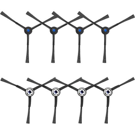Brosses Latérales pour Ecovacs Deebot Mini/X8 Pro Omni/X8 Omni/T50 Pro Omni/T50 Max Pro Omni/T50 Omni Gen2/T50 Pro Omni Gen2/T50 Max Pro Omni Gen2/T50 Omni Aspirateur de rechange,8 Pièces (1/5)