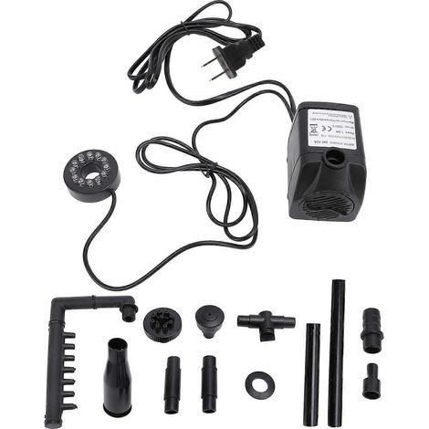 15-W-Springbrunnenpumpen-Set, 264 GPH (1000 l/h), IP68-Tauchpumpe mit 12 LED-Leuchten für Teiche und Aquarien