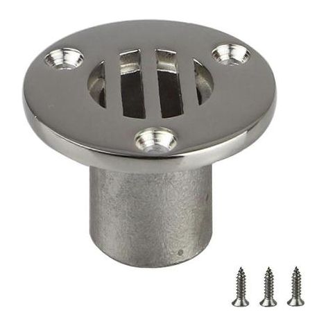 Bonde de pont pour bateau ou yacht, 22 mm/25 mm, en acier inoxydable marin 316, pour l'évacuation des eaux sur le pont d'un yacht ou d'un kayak, ou pour salle de bain. (1/5)