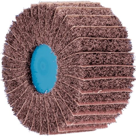 PFERD TOOLS POLINOX Vlies-Schleifrad PNZ Ø 100x50mm Gewinde 5/8-11 A100 für Feinschliff und Finish 5 Stk (1/4)
