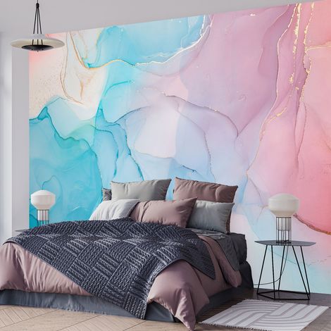 Papier peint panoramique - Effet marbré - 260 cm x 173 cm (1/4)