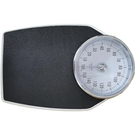 Balanza mecánica de baño de 160 kg - Equipo para medir el peso en la ducha, para el baño, el hogar, la cocina, el gimnasio, el entrenamiento, la oficina y apartamentos comerciales. (1/5)