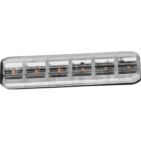 Luce di segnalazione multifunzione flessibile a 6 Led, 12/24V - Arancio (1/5)