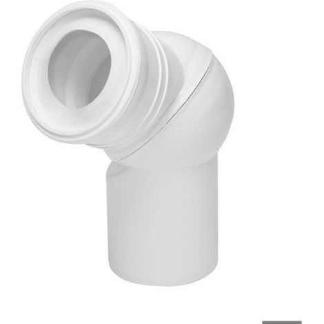 Coude Réglable - 110 mm - Angle 0-90° - Connexion Boule - Blanc - 1 Pièce