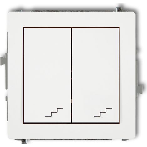 Doppeltreppenschaltermechanismus von Deco, Mattweiß 25DWP-33