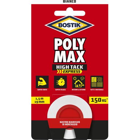 Polymax Biadesivo Bostik High Tack Express Bianco (1/5)