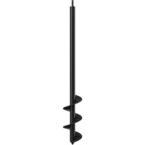 Tariere Perceuse en Acier 8x60cm Foret Spirale de Jardinage Outillage de Jardin pour Creuser des Trous et Cultiver en Profondeur,