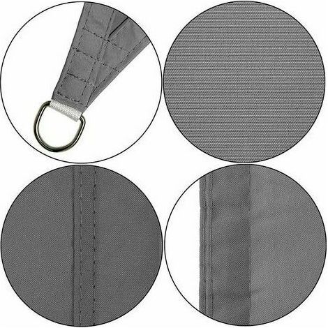 Voile d'Ombrage Rectangulaire 2x5m Toile d Ombrage Voile de Soleil Imperméable Respirant Protection des Rayons UV pour Camping Terrasse Jardin Balcon Extérieur Piscine,gris (1/5)
