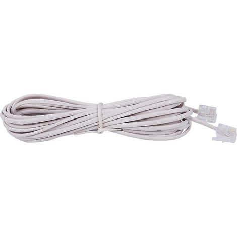 6P2C RJ11 Male to Male Plug Telephone Line Cable Wire 5M-- (1/5)