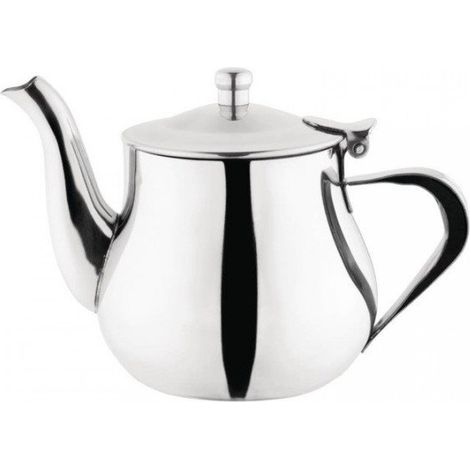 Théière inox marocaine 1 Litre finition miroir (1/4)