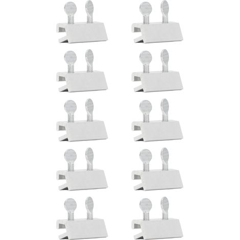 Verrous de limite de fenêtre, 10 pièces, blocs de sécurité antivol à Double trou, blocs de porte coulissante en acier inoxydable