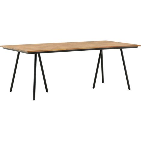 Table de Jardin en Bois "Chan" 200cm Naturel (1/5)