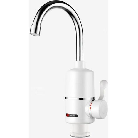 Robinet électrique pour évier - armature + mitigeur chaud et froid - chauffage électrique instantané et chauffe-eau,Spécifications européennes,G1/2(l'eau en dessous) (1/4)