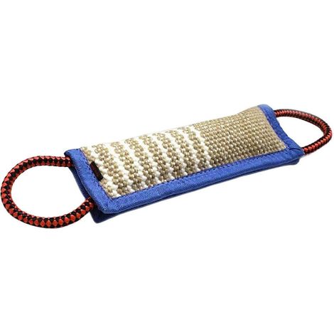 Jouet à tirer pour chien avec coussin à 2 poignées pour l'entraînement et l'exercice