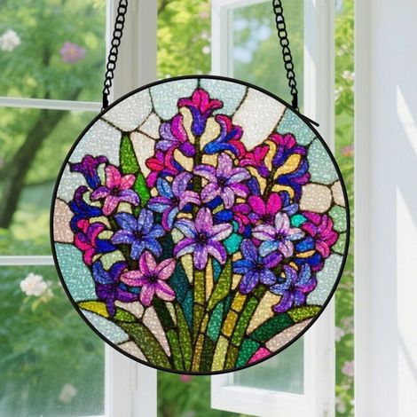 Capteur de soleil en vitrail - décoration spirituelle 20cm (1/4)