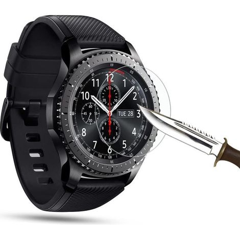 Lot de 5 protections d'écran en verre trempé pour Gear S3, [0,3 mm 2.5D Haute Définition 9H] Film protecteur d'écran transparent de qualité supérieure pour montre connectée Samsung Gear S3 Frontier /  (1/5)