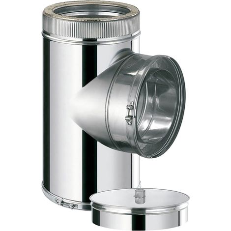 Té 90° Femelle avec tampon purge - DPI Inox 316L  180 (175) mm