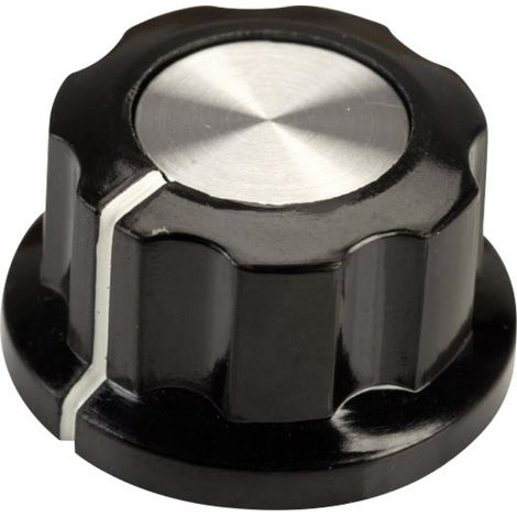 SCI RN-99E(6.4mm) RN-99E(6.4mm) Drehknopf mit Zeiger Schwarz, Weiß (Ø x H) 22.9 mm x 12.7 mm 1 St.