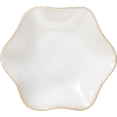 Plateau à Bijoux en Céramique - 1 Pièce - Design Feuille - Rangement Clés et Bagues - Décoration Table de Chevet et Entrée - Blanc (1/5)