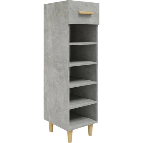 Maison Exclusive - Scarpiera Grigio Cemento 30x35x105 cm in Legno Multistrato