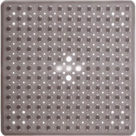 Tapis De Bain - Carré 53x53 Cm - Antidérapant En Pvc - Drainage Central À 5 Trous - Pour Salle De Bain Et Hôtel - 1 Pièce (1/4)