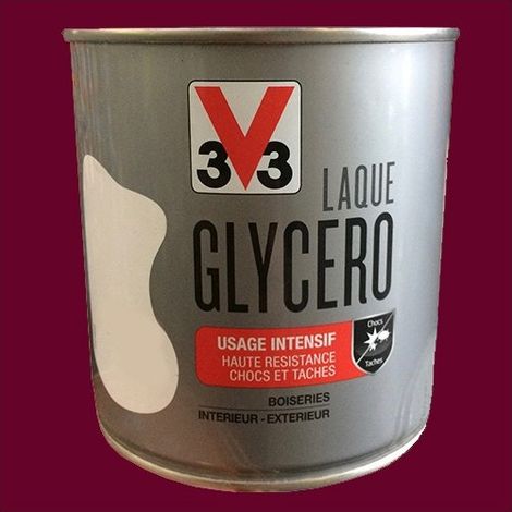 V33 Laque Glycéro Brillant Rouge velours n°44 0,5 L (1/2)