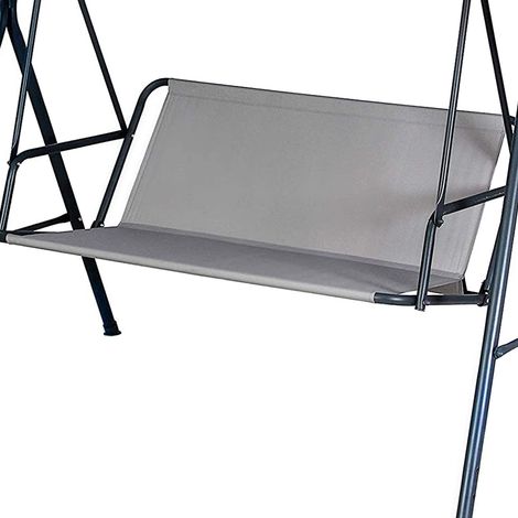 Housse de siège de balançoire de jardin, housse de rechange pour chaise de jardin, housse de siège de rechange pour balancelle hollywoodienne, tissu Oxford 600D, pour l'extérieur 2 et 3 places (gris : (1/5)