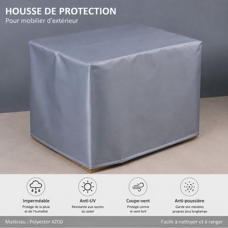Housse de protection imperméable et anti-poussière grise en tissu enduit d'argent gris réf 7382 100 g – Livraison gratuite