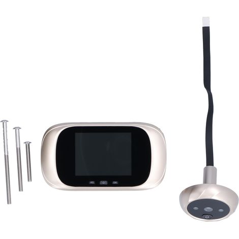 Visiofonie numérique avec écran LCD 2,8 pouces, caméra de porte à vision nocturne infrarouge, sécurité domestique, doré (1/5)