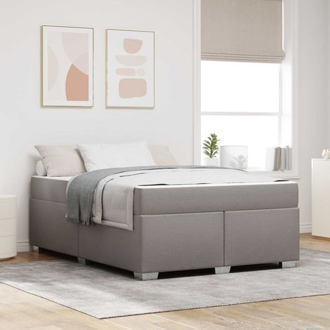 vidaXL Cadre de lit Taupe 140 x 200 cm tissu (1/5)
