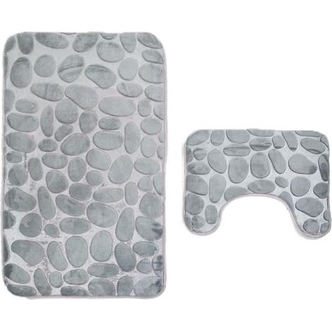 Alfombra De Baño Antideslizante - Espuma Viscoelástica Transpirable - Para Suelo De Baño - Juego De 2 Unidades (1/5)