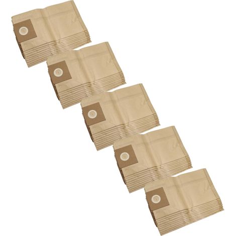 vhbw 50x Staubsaugerbeutel kompatibel mit Flex 497.961 Staubsauger - Papier, braun