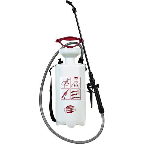 Terre Jardin – Pulvérisateur à pression 7L – Résistant aux produits corrosifs – Lance en fibre de verre – Buse réglable – Valve de sécurité