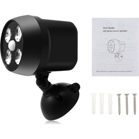 Nighthawk LED-Außenwandleuchte – mit Bewegungsmelder – Automatik – Schwarz