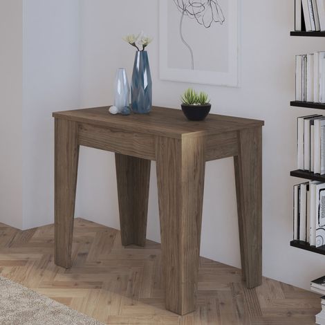 Consolle Allungabile Gizio, Allungabile, 12 Posti, Meccanismo Estensione Allunghe Centrali, 305.6x90x75.2h cm Marrone Rovere (1/4)