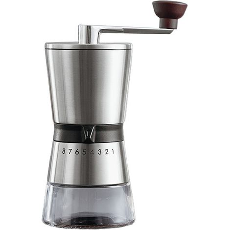Moulin À Café Manuel - Moulure Conique En Céramique - Corps En Acier Inoxydable Étanche - Pour Presso Française Espresso Et Préparation Turque - 1 Pièce (1/5)