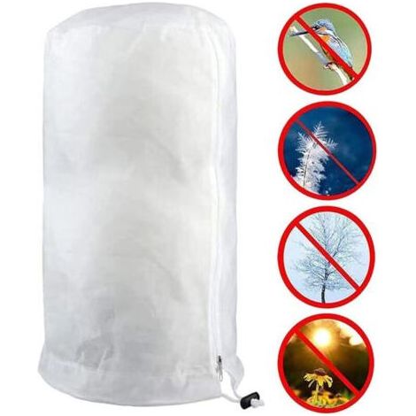 Housse d'hivernage pour plantes 140x200cm – Tissu non tissé respirant – Protection contre le gel et les intempéries – Cordon de serrage ajustable (1/4)