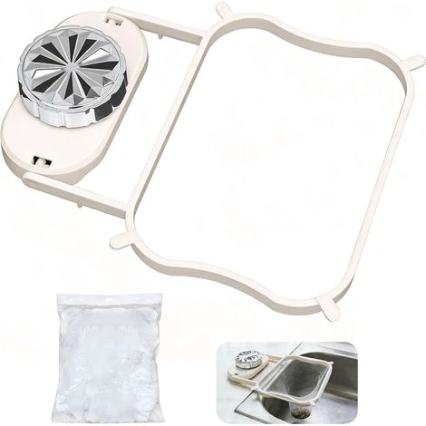 Passoire Évier Cuisine avec Ventouse, Panier De Vidange Suspendu Filtre Évier pour Déchets Alimentaires, Égouttoir Légumes Fruits avec Filets Mailles Fines, Support Relevable Installation Facile (1/5)