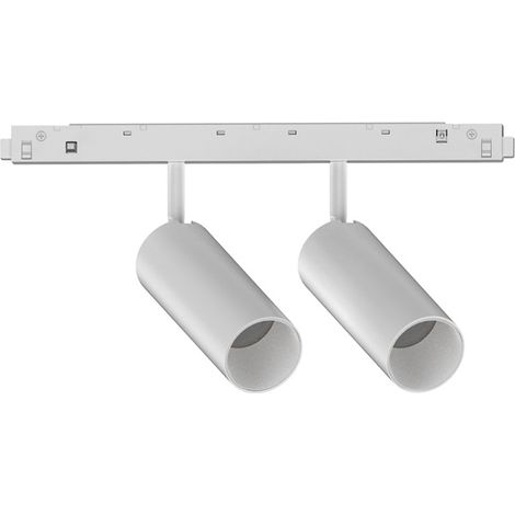 Proiettore Regolaile Ego Alluminio Bianco 2 Luci 24W 3000K Luce Calda 1-10W (1/2)