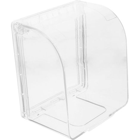 Cache-prise universel étanche type 86, protection enfant, 12,2 × 10,8 × 7,3 cm, prise extérieure étanche, compatible avec les interrupteurs (transparent) (1/5)
