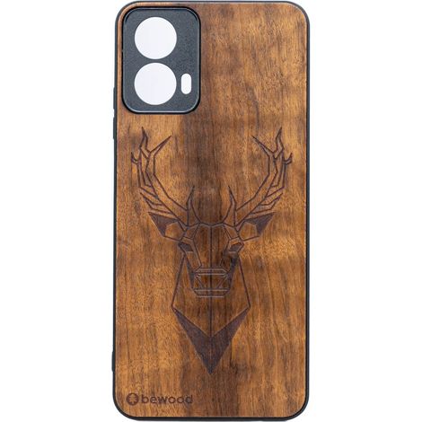 Bewood Holzkoffer für Motorola G34 5G Hirsch Imbuia (1/2)