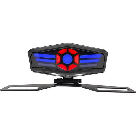 Feu arrière LED moto universel Intégré clignotant plaque dynamique 12V étanche noir fumé pour Honda Yamaha Suzuki Kawasaki (1/5)