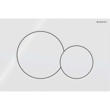 Plaque De Commande, Pièces De Rechange Pour Réservoir De Chasse D'eau, Anciens Modèles Plaque De Commande pour compatible Geberit Sigma01 UP320&300,Double Chasse, 1 Pièce Blanc (1/5)