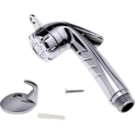 Soffione doccia in ABS - pulsante da 1/2" - Doccetta da campeggio - Doccia per WC - Doccia per barca - Cromato