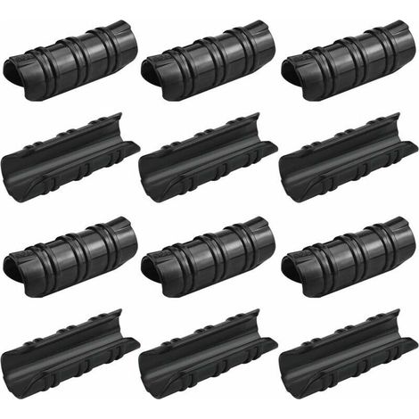 12 Pcs Serre Clips 25mm Clips Serre de Jardin Résistance aux Températures Elevées Fixation Bache Serre Durable Facile a Utiliser pour Fixation Serre Bannière Tuyau Jardin Films - Noir (1/5)