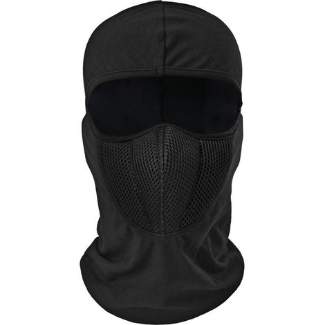 Multifonction Ultra léger,Cagoule Respirante Coupe-Vent Masque Cache-Cou Anti Poussière/Froid,Femme Homme Casques élastique Tour de Cou pour Randonnée Moto Vélo Tactique Escalade(Noir) (1/5)