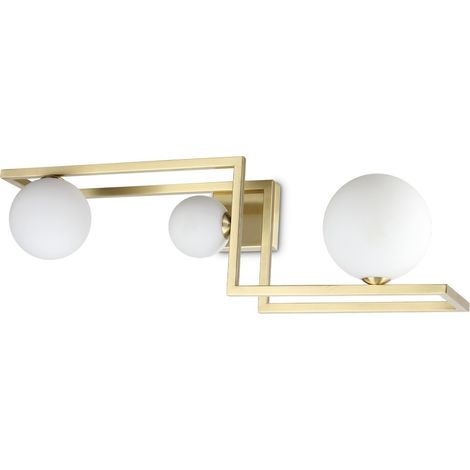 Ideal Lux ANGOLO 3-flammige Kugel-Deckenleuchte Messing