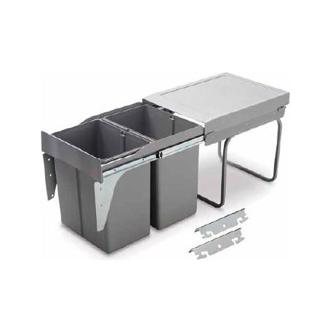 Separatore di rifiuti Linea 290DM per porta da 400 mm, 2 x 21L SANS MARQUE